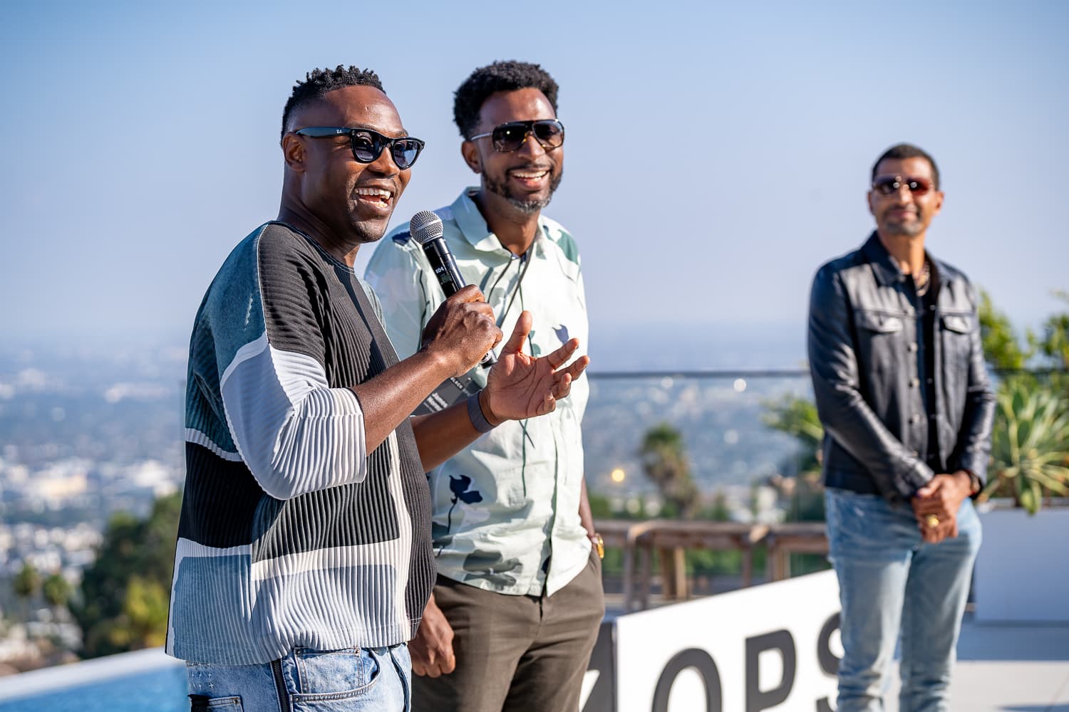 James Norman and Sean Green speaking at an event